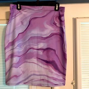 Purple psychedelic swirl pencil skirt